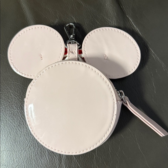 Disney Minnie Mouse Coin Purse pink with Polka Dot Bow - Picture 2 of 8